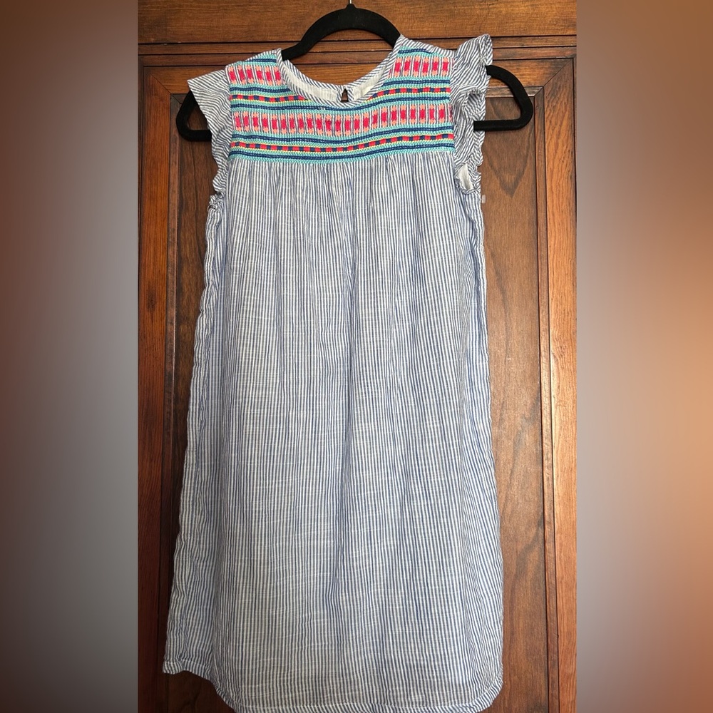 Vineyard Vines Blue and White Striped Dress with Colorful Accents